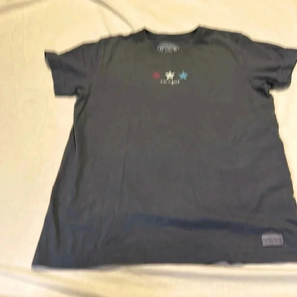Life is Good Gray tee star front size medium